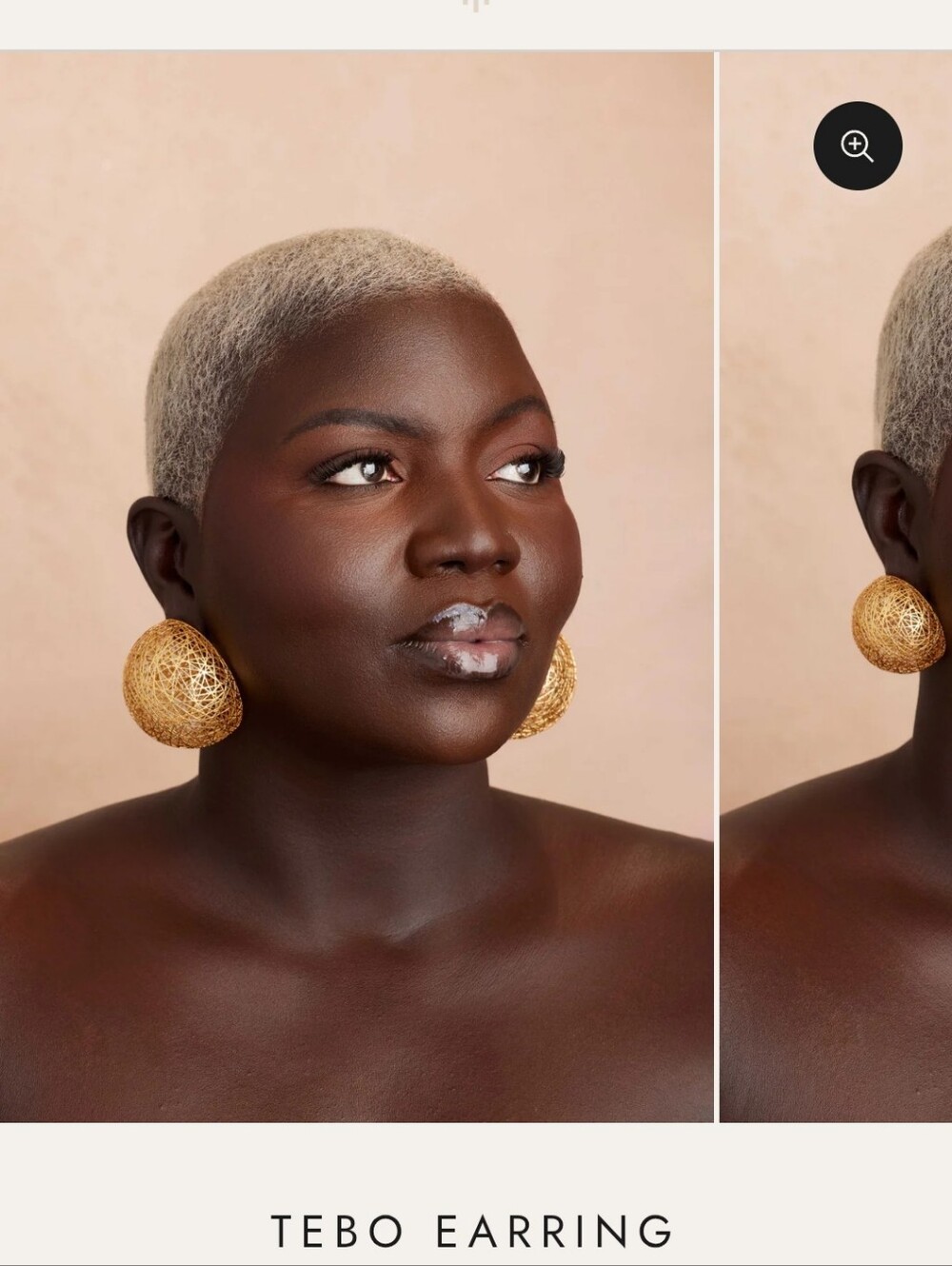 TEBO Gold Khoi Earrings - Bold Statement LARGE - Picture 2 of 4